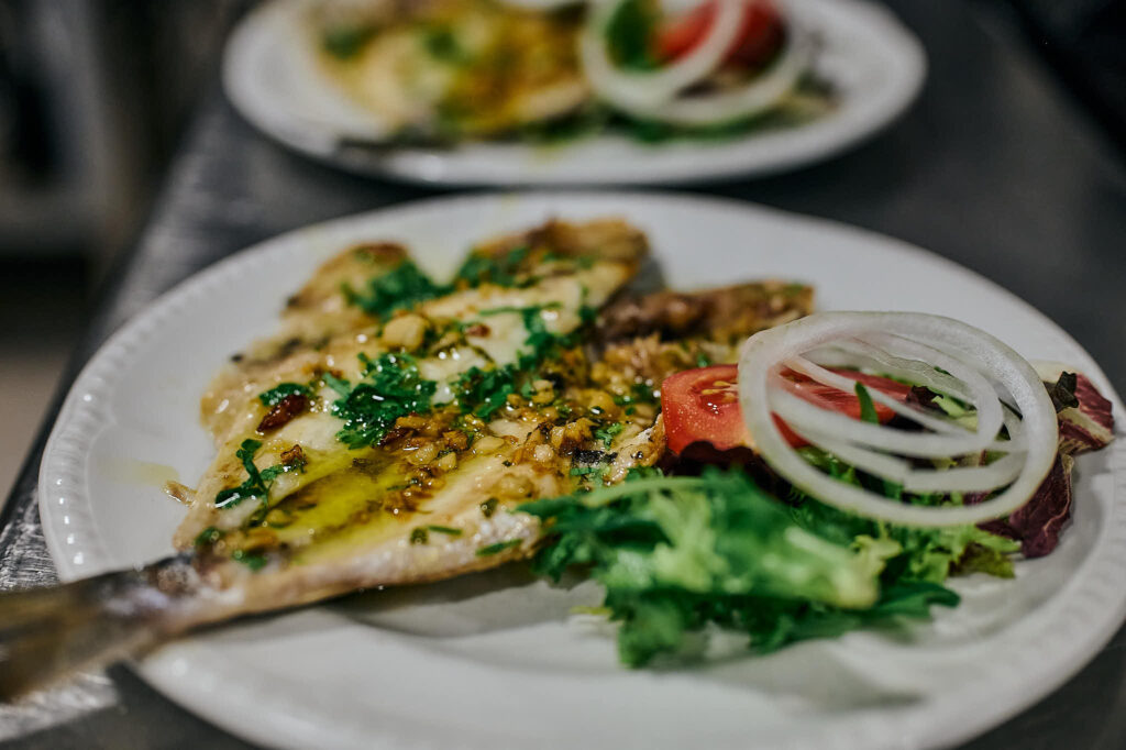 Pescado a la brasa en Mungia